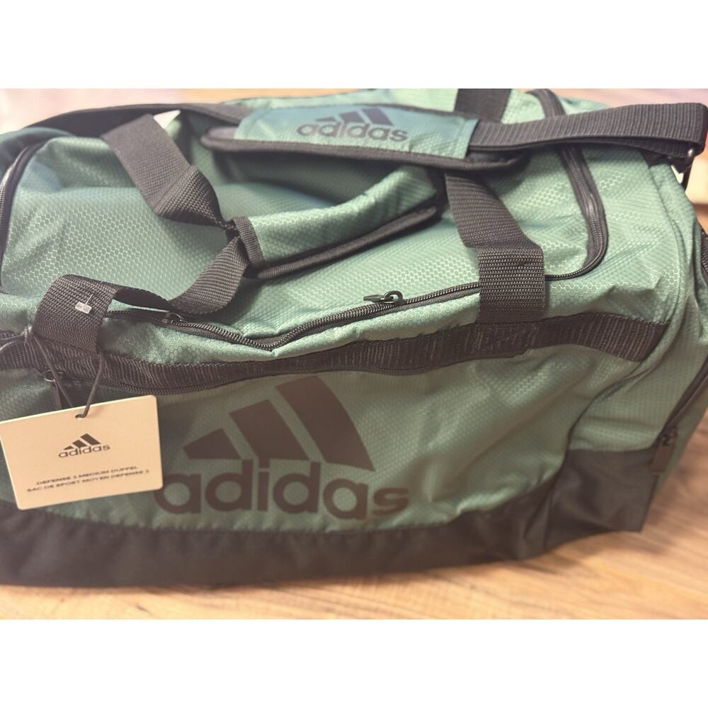 ADIDAS DEFENSE MEDIUM 25" Duffel Gym Bag Green WATER RESIST NWT $55